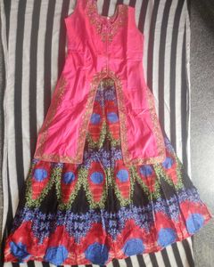 Pink & Multicolor Kurta Set
