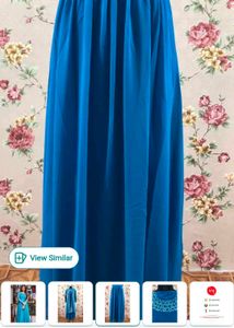 Elegant Blue Kurta Set with Lace Jacket 2pc XL