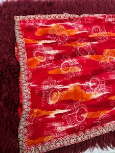 Red Embroidered Kurta Set with Dupatta