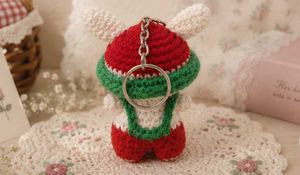 Cute Crochet Bunny Keychain
