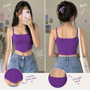 Purple Cropped Corset Top
