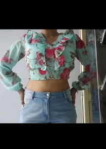 Georgette Crop Top Combo