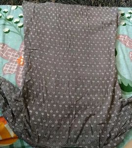 Charcoal Flower Print Short Kurti