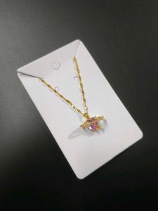 Anti Tarnish Heart Ring Necklace