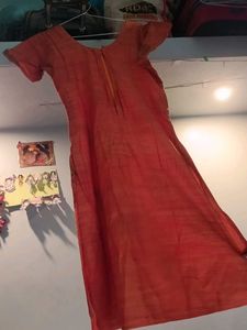 Boho Orange Kurti Top