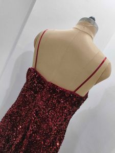Sequin Slit Gown