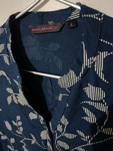 Blue Floral Print Kurti