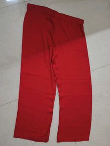 Red Rayon Plazzo