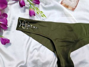 🇳🇿💫🎀Olive Green  Bottom with Embellishme
