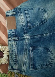 New Stylish Wide Leg Acid Wash Jeans