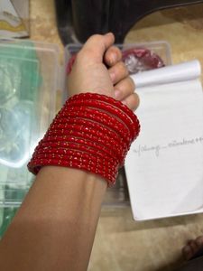 Tomato Red Sipi Bangles