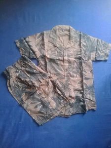 Printed Shirt & Shorts Set