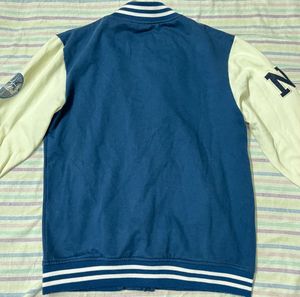 Viveza Blue &amp; Cream Varsity Jacket