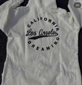 White "Los Angeles" Hoodie Dress