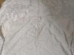 White Chikankari Kurta