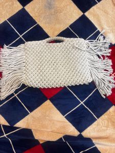 Handmade Macrame Fringe Bag