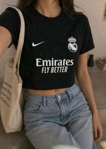 Black Real Madrid Jersey T-Shirt