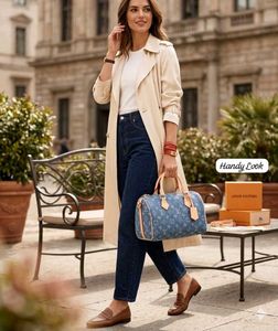 LV PREMIUM QUALITY DENIM SPEEDY HANDBAG WD BOX