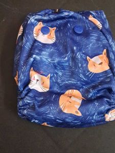 Cute Cat Print Reusable Diaper