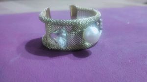 party wear kada in antique golden colour