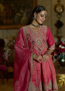KTT heavy mirror &amp; zari work Tissue Kurta Set