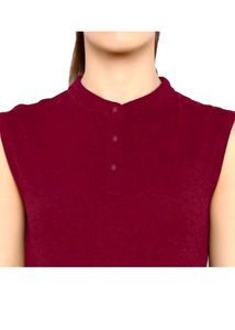 Solid Stylish Maroon Top