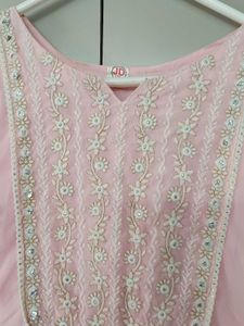 Pretty Pink Kurta with Embellishments