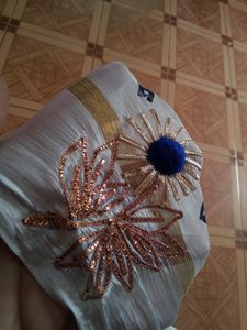 New bandhni Print Satan Patta Saree With Gota Patt