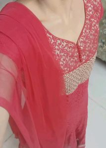 pink anarkali set