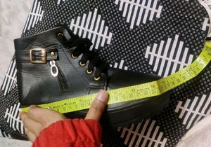 Black Leather Winter Shoes 👢👢