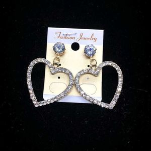 Crystal Heart Dangle Earrings❤️ Offer Price : ₹189