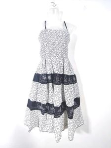 Black And White Printed Dress ( Women)