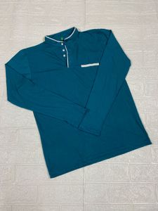 Teal Long Sleeve Men's Shirt
