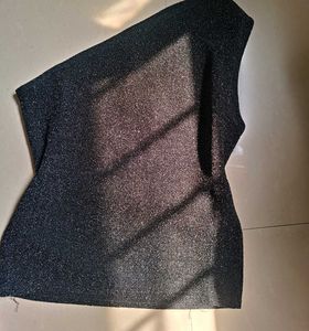 Sparkly One-Shoulder Top