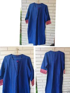 Blue Kurta with Embellished Cuffs