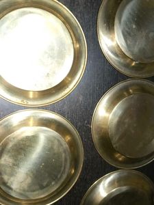 Set of 5 small  Brass Plates
