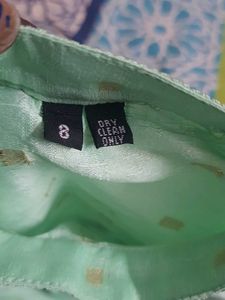 Mint Green Silk Kurta For Boys