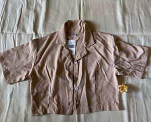 SSS BEIGE CROP SHIRT