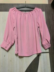 Chic Pink Long Sleeve Top