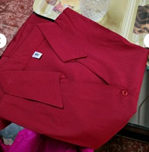 Chic Burgundy Button-Up Top