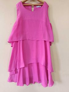 Chic Layered Pink Dress