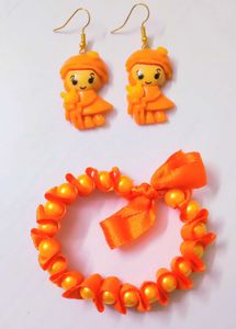 Coquette Orange Jewellery set🧡✨️
