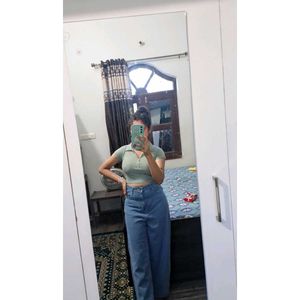 Wide Leg Denim Jeans