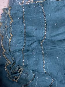 Embellished Teal kurta set