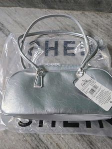 Shiny Silver Shoulder Bag