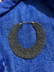 Chunky Braided Beaded Necklace