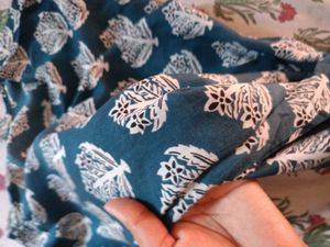 Blue Block Print Kurta