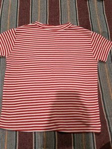 Classic Red & White Striped Top