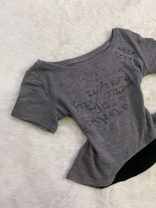 Y2K Layered Grommet Top
