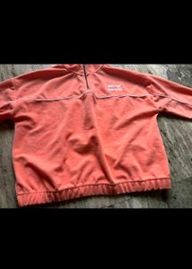 Coral Half Zip Sweatshirt